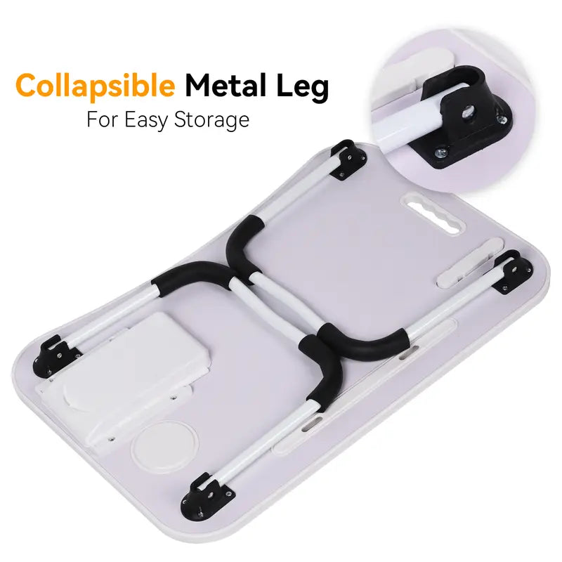 LapFlow™ Laptop Bed Desk – Foldable Lap Desk with 4 USB Ports, Drawer & Cup Holder